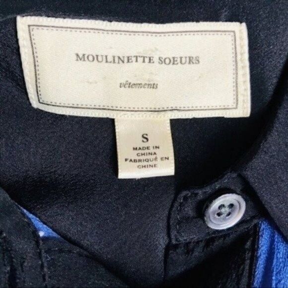 Anthropologie Moulinette Soeurs womans Silk dress small patch work style BoxS - Picture 4 of 6